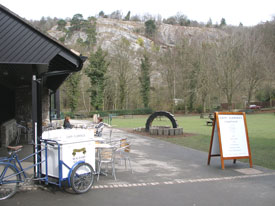 The cafe and green at Loggerheads